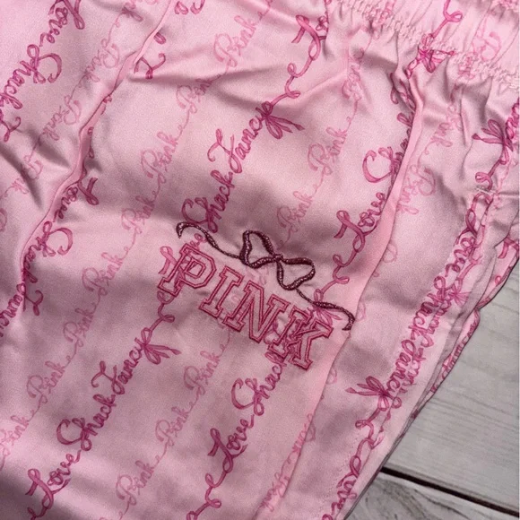 Large set LoveShackFancy x PINK silky pajama pants PJ - Picture 4 of 7